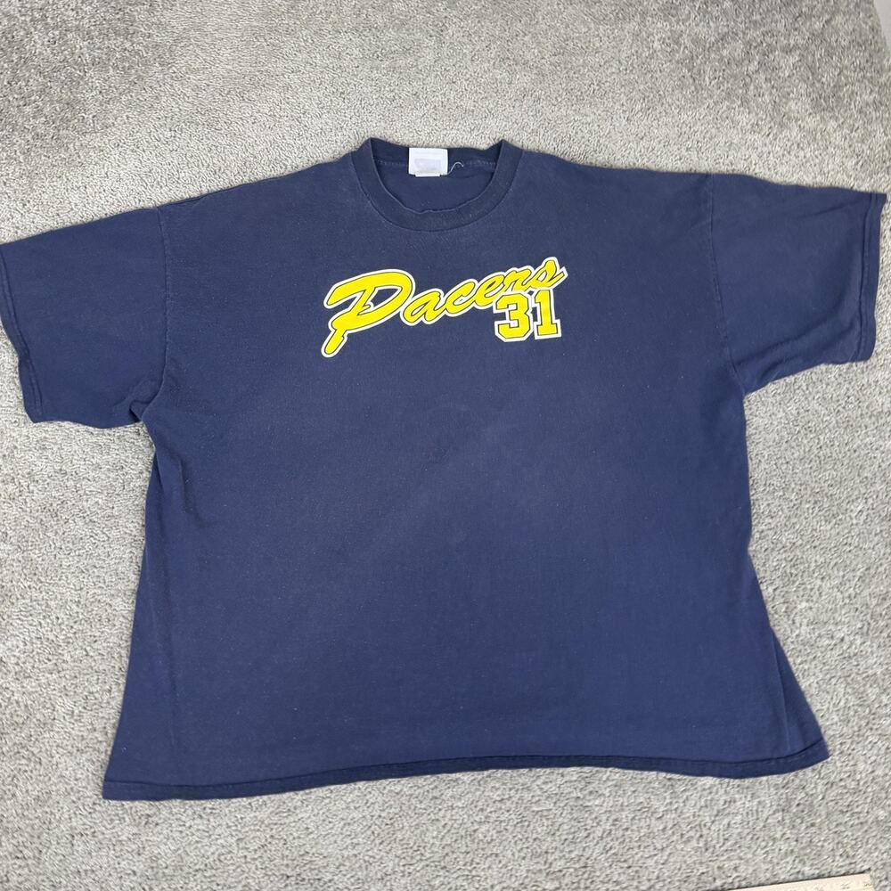 Vintage Indiana Pacers Shirt Mens 3XL Blue NBA Basketball VF Imagewear Miller 31